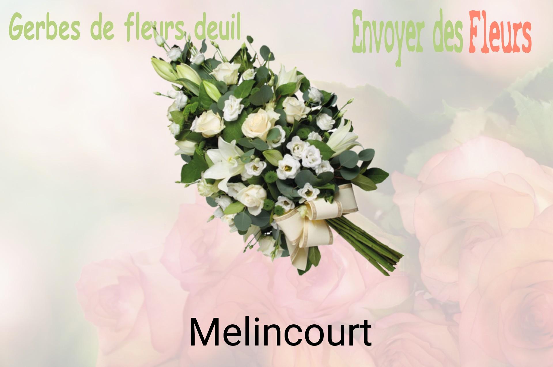 Gerbe de fleurs de deuil livrée à Melincourt